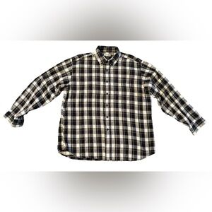 LL Bean Men’s Scotch Plaid Flannel Shirt Size XL Reg